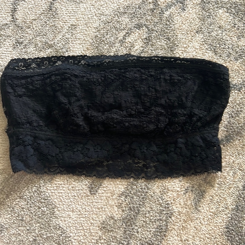 Free People Intimately black lace bandeau